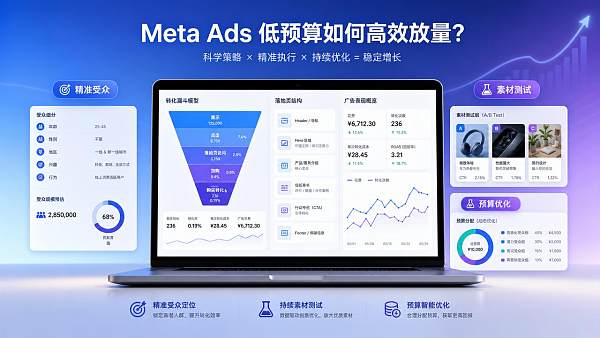 Meta广告投放技巧：预算少怎么起量