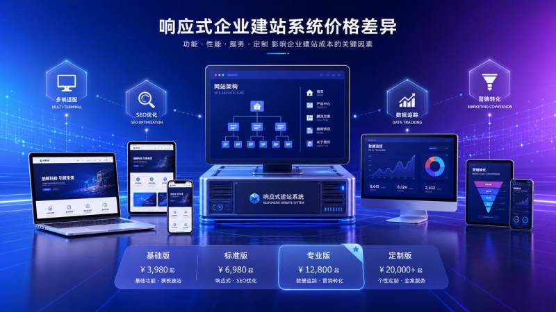响应式企业建站系统价格差在哪