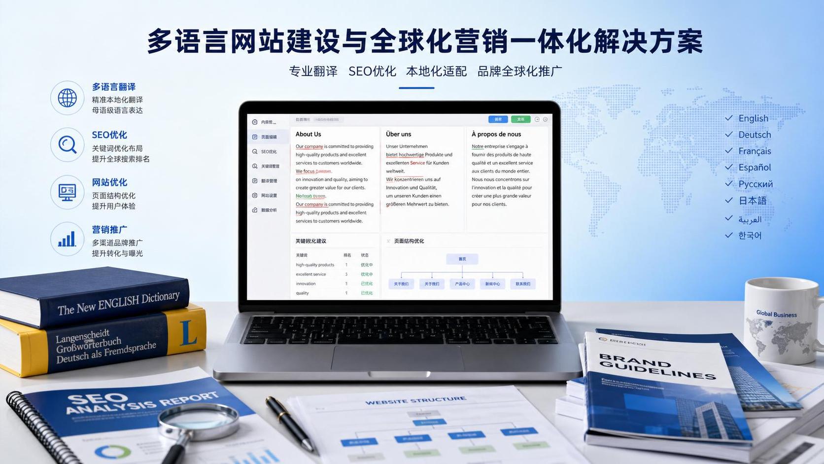 外贸网站翻译深度解析：如何兼顾专业术语、海外搜索习惯与转化效果