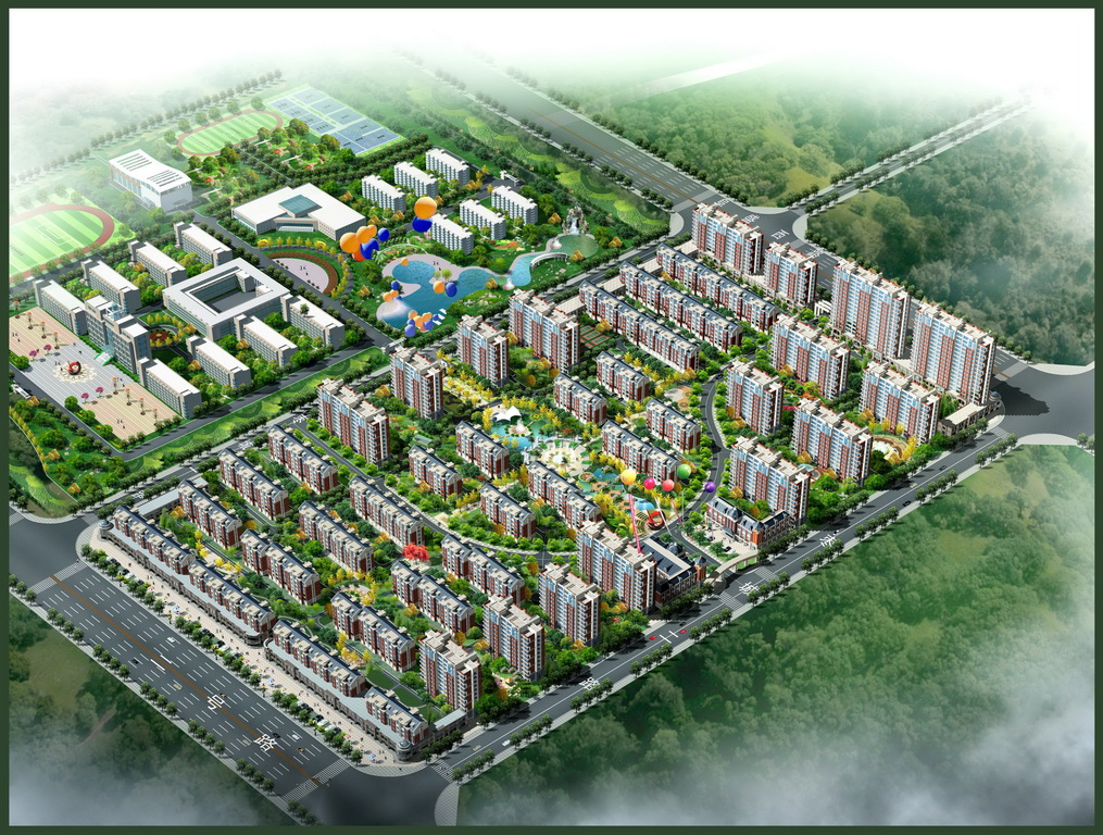 乐陵市泰山现代城小区规划设计