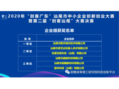  粤科网报道：12个项目同台比拼，第二届“创客汕尾”大赛决赛圆满结束