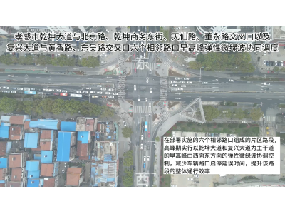  乾坤大道路段弹性微绿波协同调度改造效果视频-早高峰