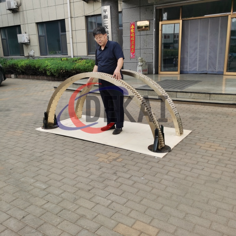 德凯非标定制2.2米直径数控机床用双导程精密铜蜗轮