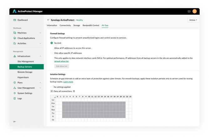1791959527968882242838421504.jpg ActiveProtect Manager air-gapping UI