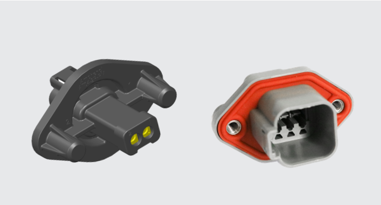 Amphenol A系列法兰盘面板安装/ A系列PCB面板安装连接器/ AT系列PCB安装连接器