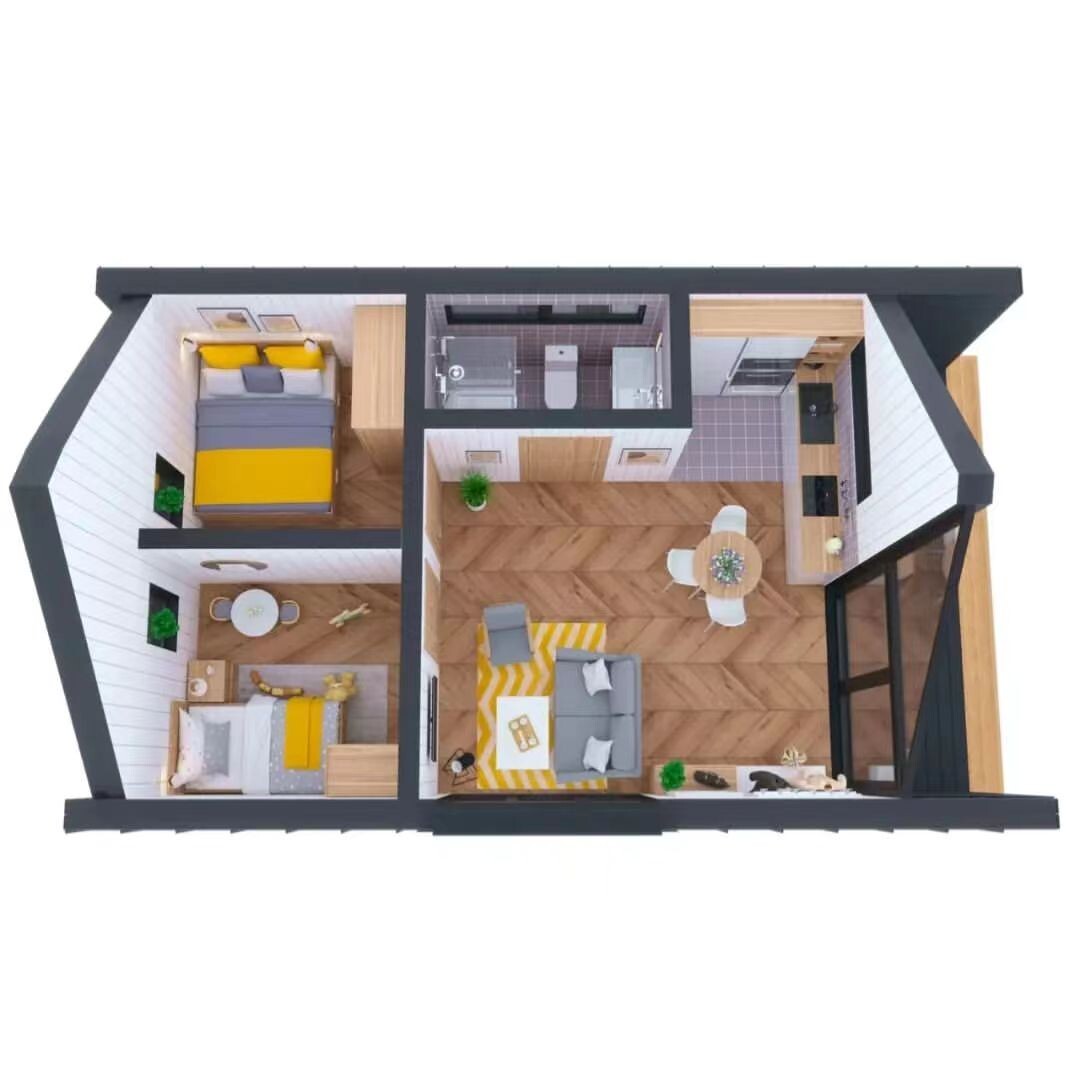 可移动欧式尖顶民宿