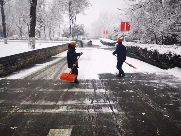 初雪降临寒意浓 凌晨除雪保畅通 | 小鸭资产运营圆满完成清扫积雪工作