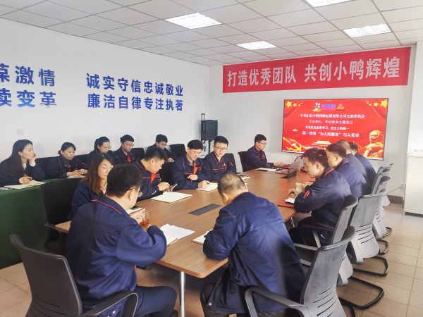 小鸭智能电器公司开展“学党史、守初心”主题党日活动