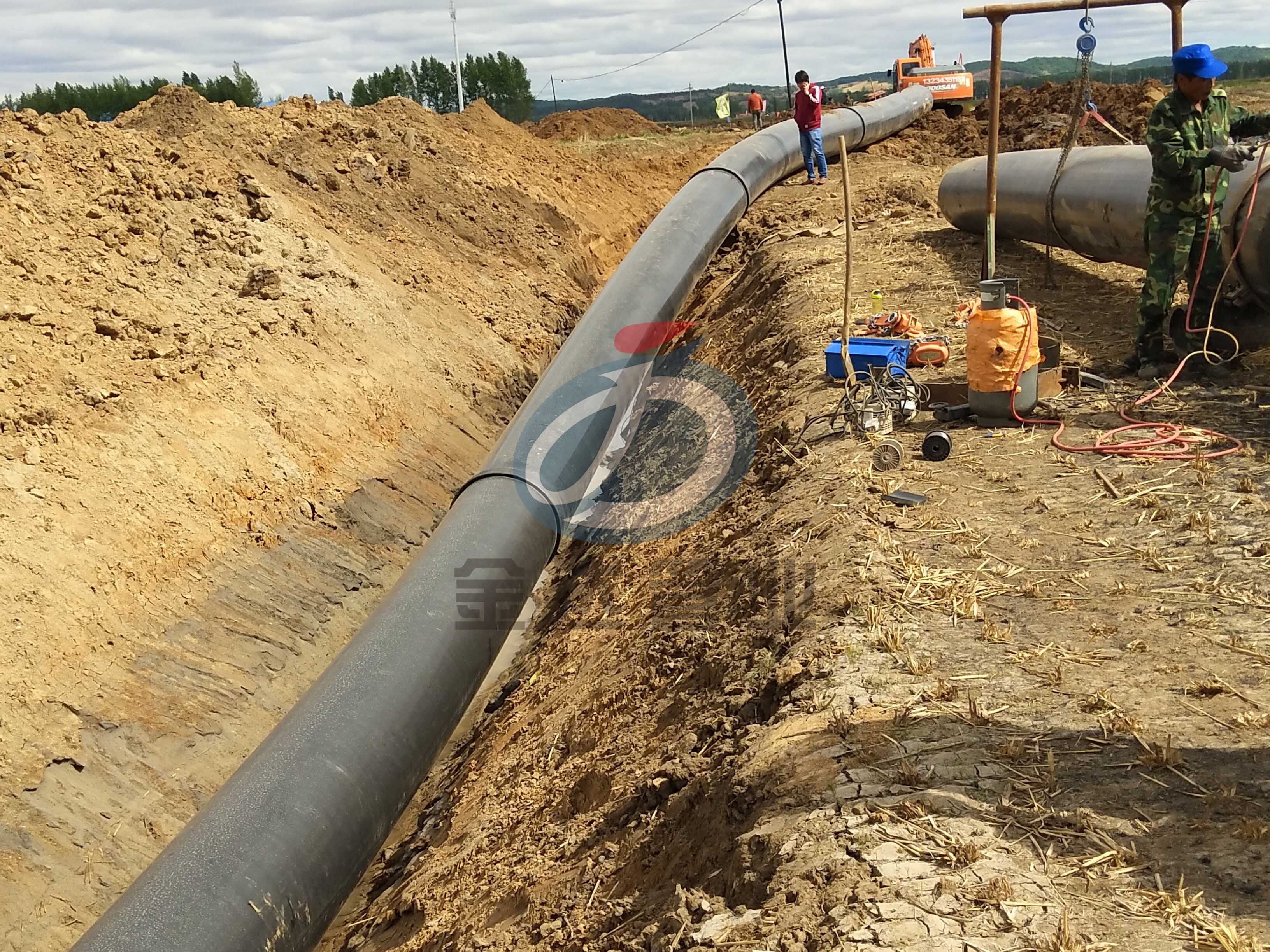 吉林輝南縣水庫引水項目管道施工