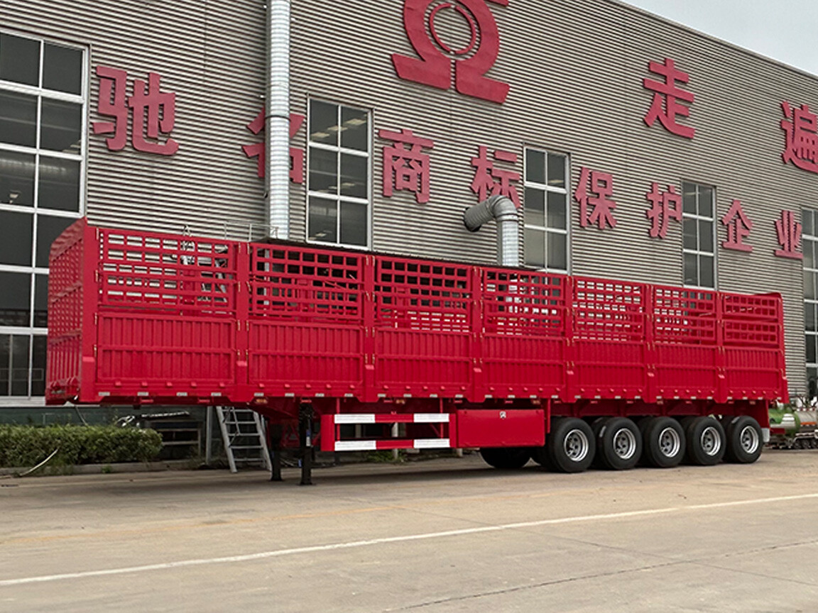 5 Axle Side Wall Semi Trailer with Bulk Cargo