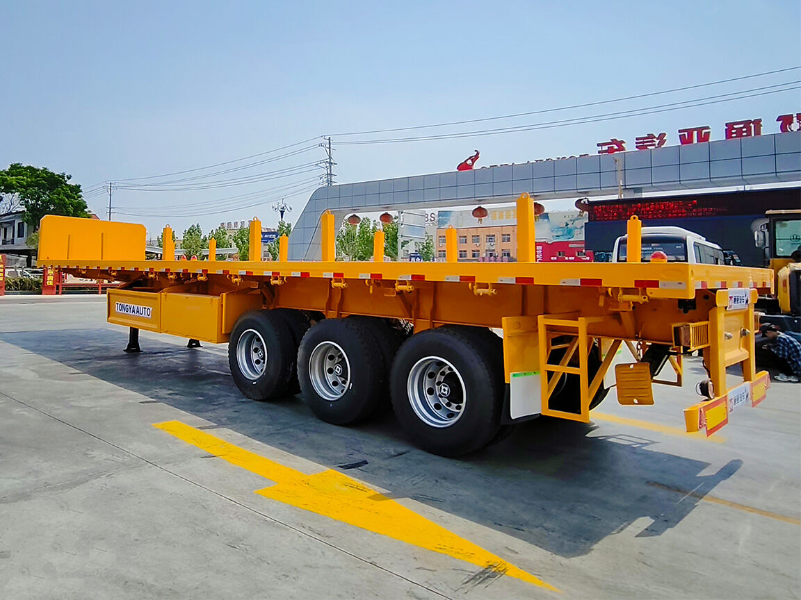 Single Tire Side Dump Flatbed Semi Trailer