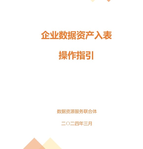 《天津企业数据资产入表 操作指引》