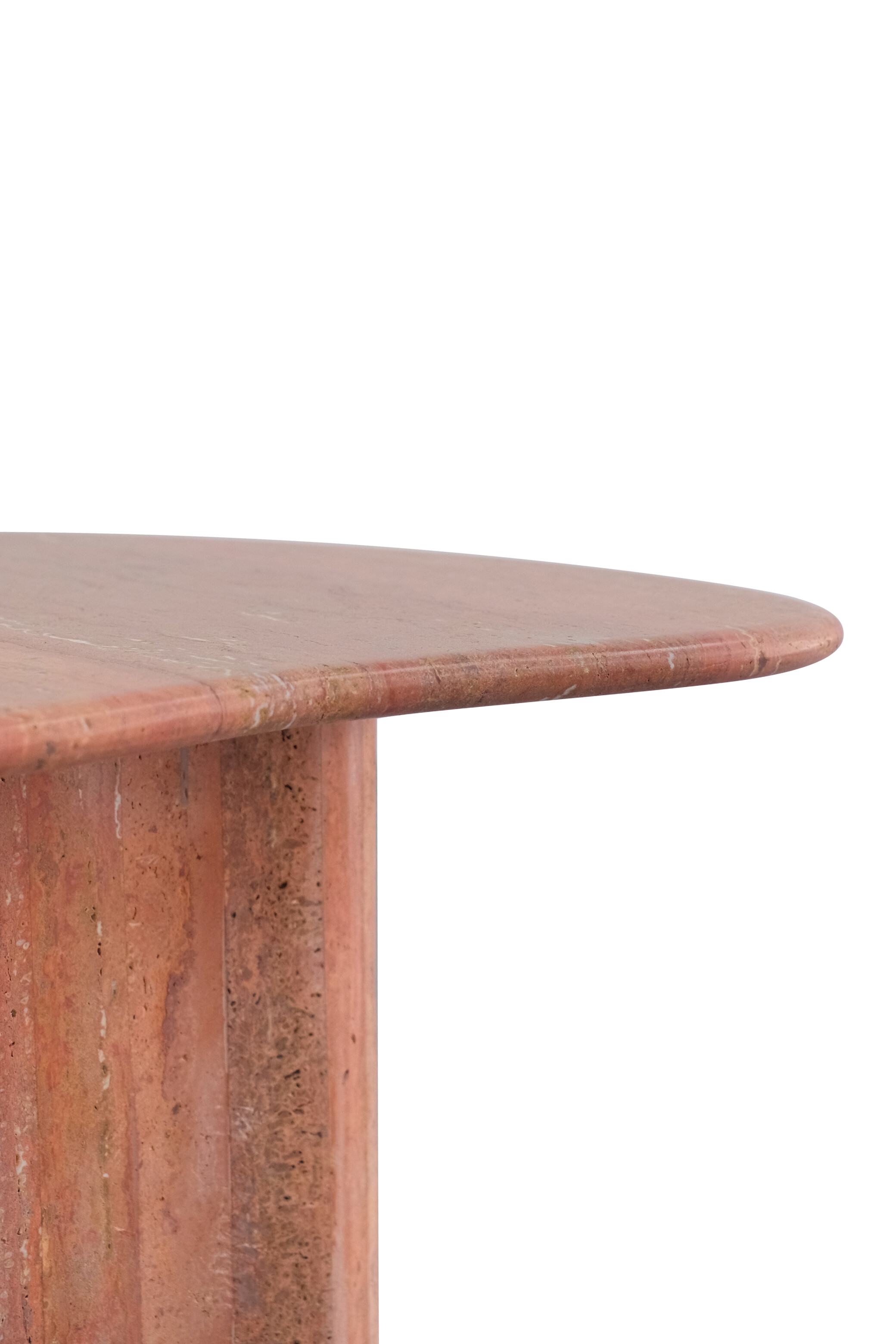 心型红洞石边几