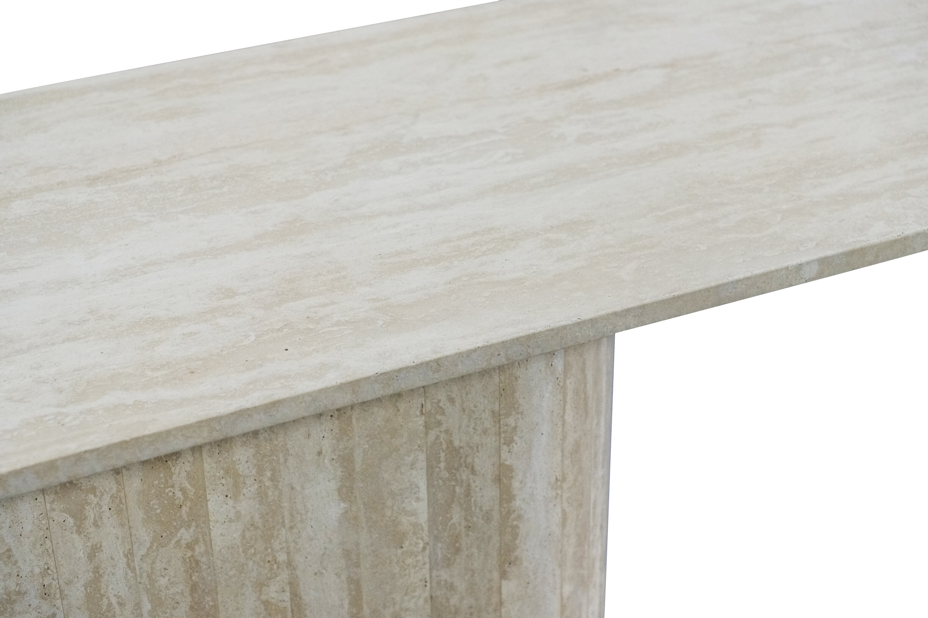 异形台脚米白洞边柜