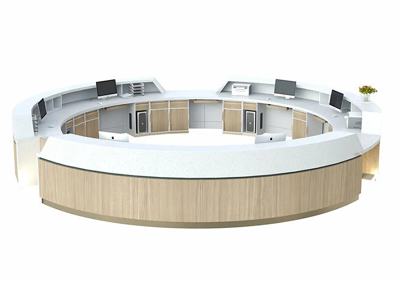 钢制圆形导医台 医院圆形导诊台医院服务台厂家