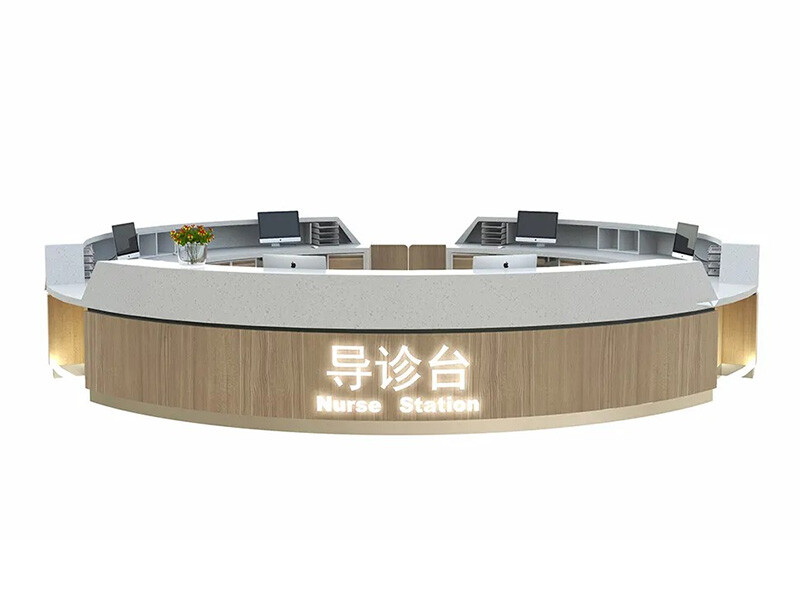 钢制圆形导医台 医院圆形导诊台医院服务台厂家