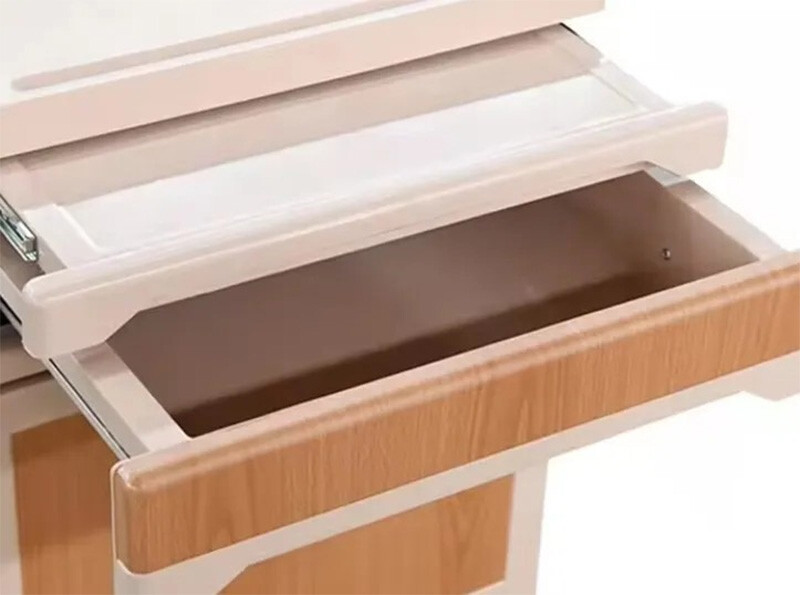 高品质病房家具 ABS 床头柜带抽屉储物柜
