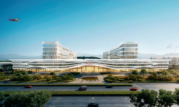 西安市红会医院北院区-整体医院建设项目设计方案外观效果图 西安市红会医院北院区-整体医院建设项目设计方案外观效果图