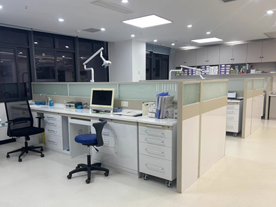 配隔断屏风的口腔边柜 配隔断屏风的口腔边柜