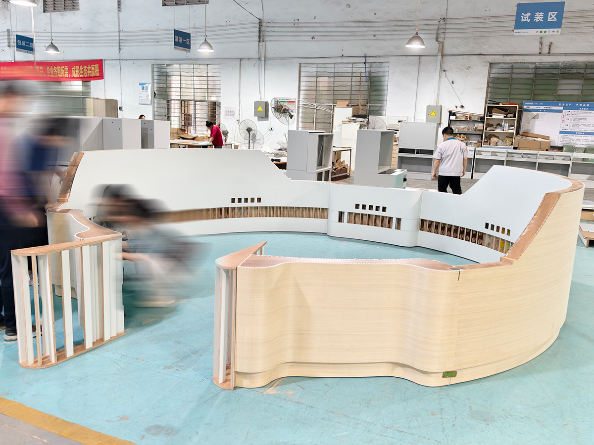 导医台和护士站木制站体结构工艺详解 医院家具定制厂家