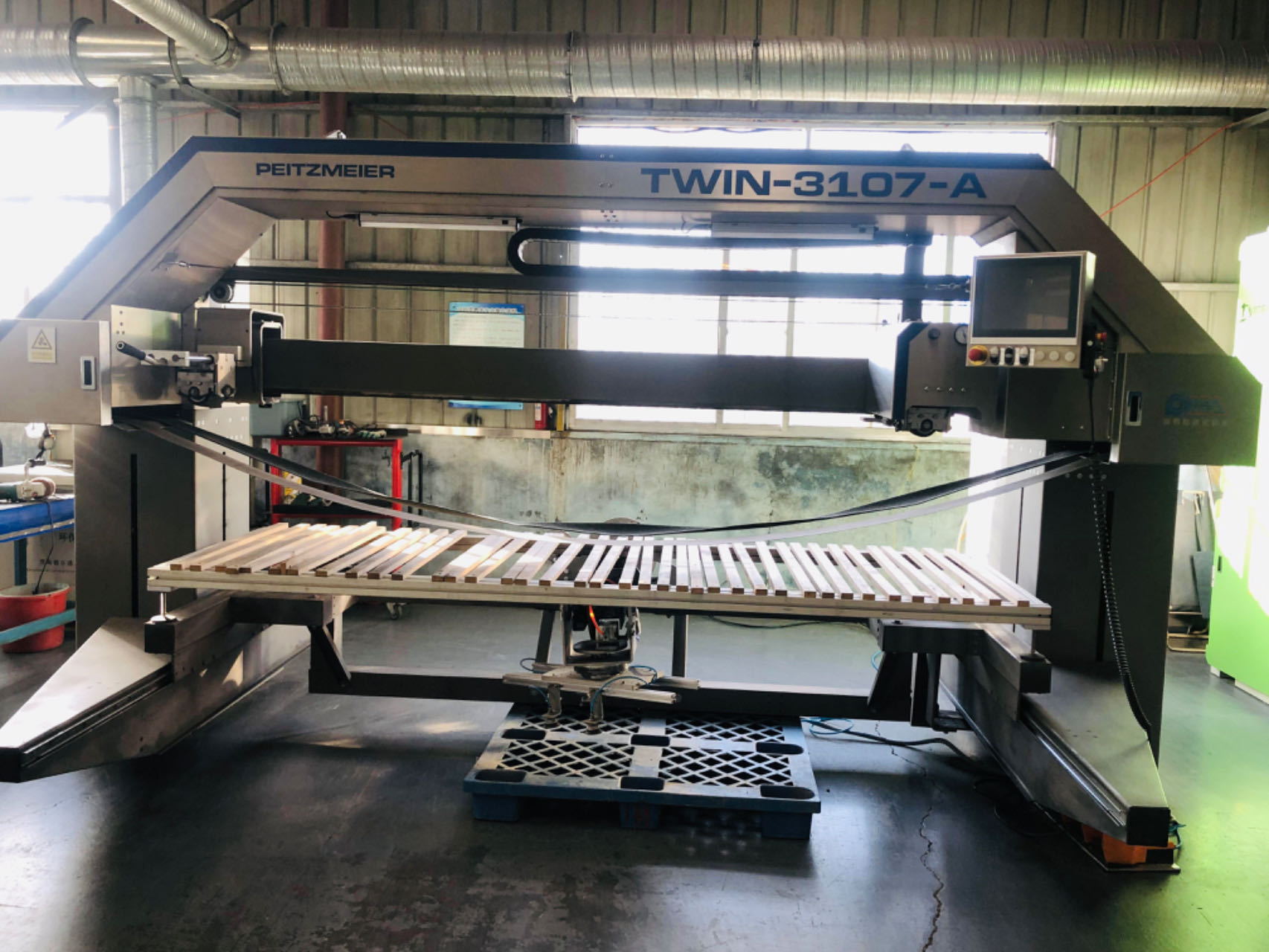 Parma double abrasive belt grinder