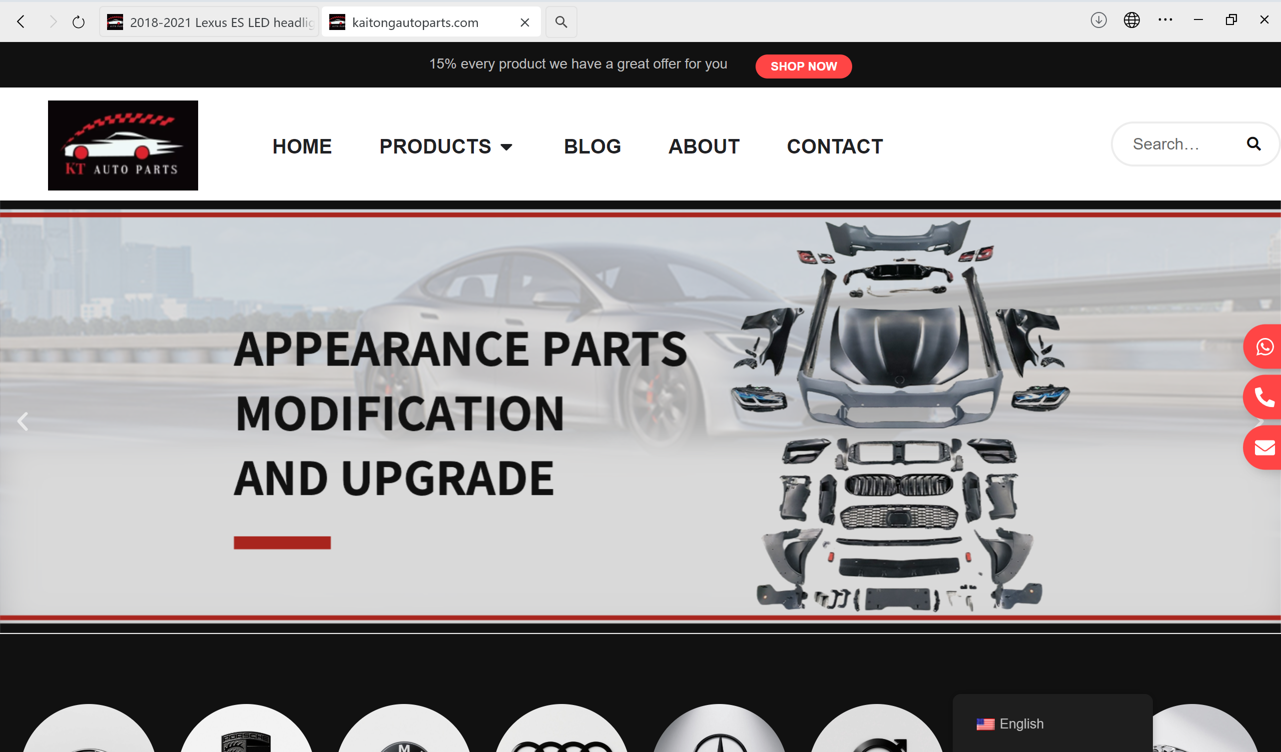 外贸站建设案例分享：汽车配件