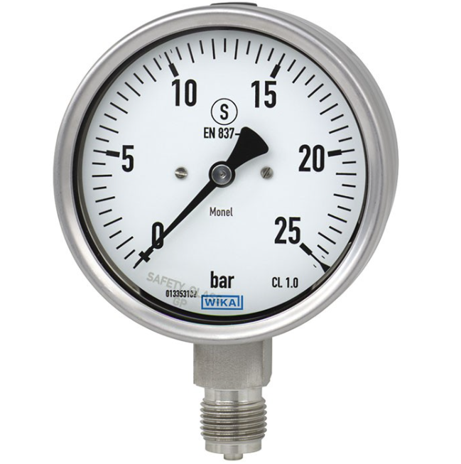 WIKA 262.50, 263.50, 262.30, 263.30 Bourdon Tube Pressure Gauge For Chemical & Petrochemical Plants