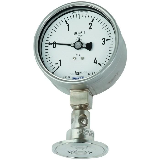 WIKA DSS22F Pressure gauge per EN 837-1 With Mounted Diaphragm Seal With Clamp Connection