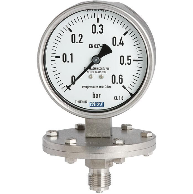 WIKA 432.50/433.50 Premium Diaphragm Pressure Gauge Reliable & Durable