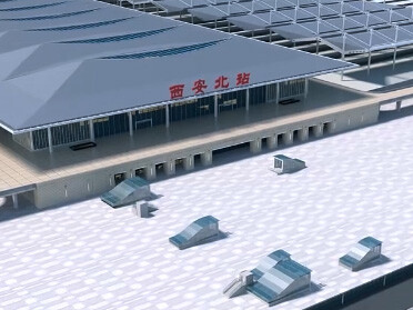 西安地铁北客站人流动画分析展示动画