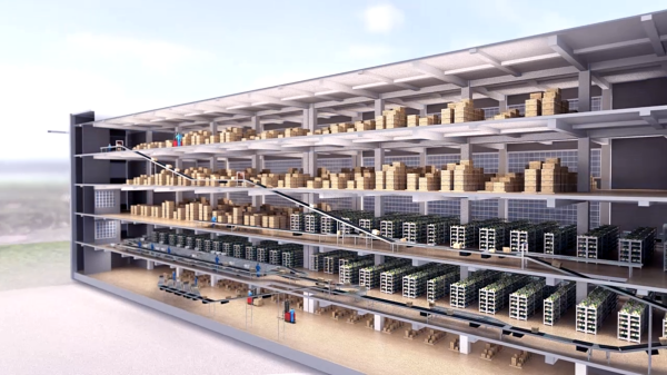 广西明合药业仓储物流输送分拣系统动画演示