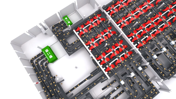 智能工厂动画,机械动画,演示动画,产品动画,三维动画,物流机械动画