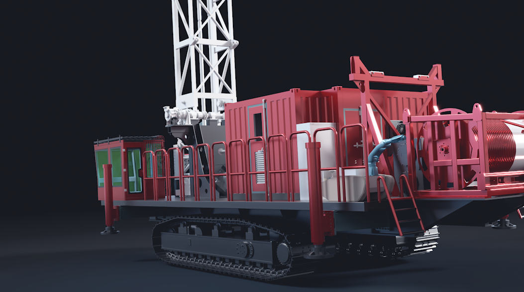 矿用钻井机三维动画演示