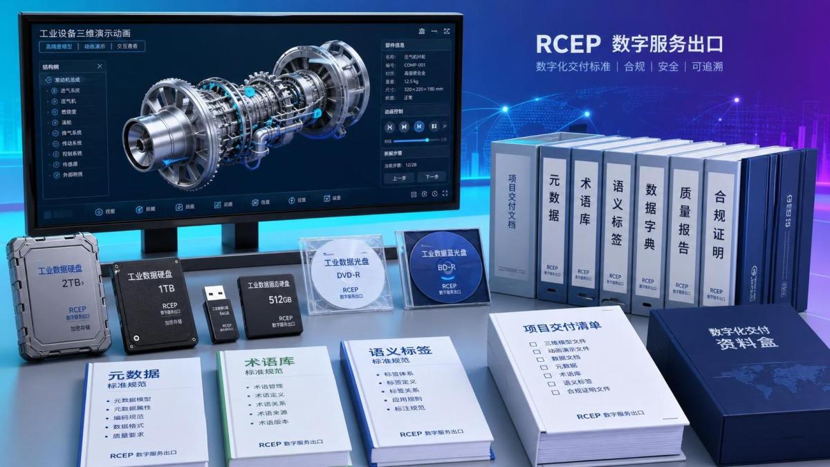 RCEP数字服务新规生效：工业动画出口东南亚免关税，需附ISO|IEC 23053元数据