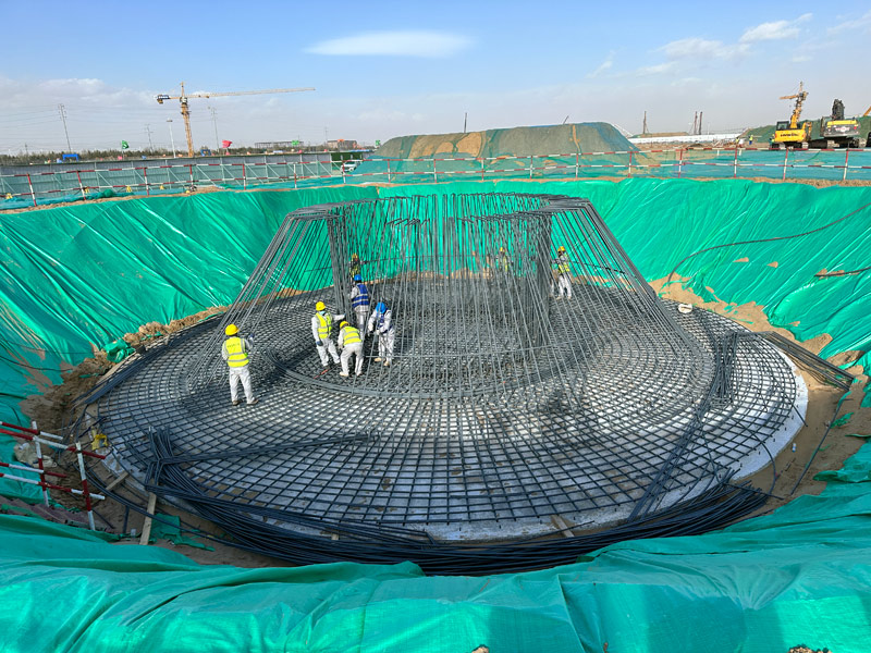 2025年4月14日，内蒙古荣信化工80万吨烯烃项目现场施工进度