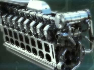 工业船舶多缸发动机分解动画