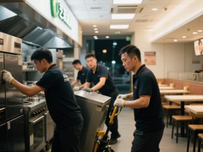 连锁餐饮总部仓库与样板店设备搬迁