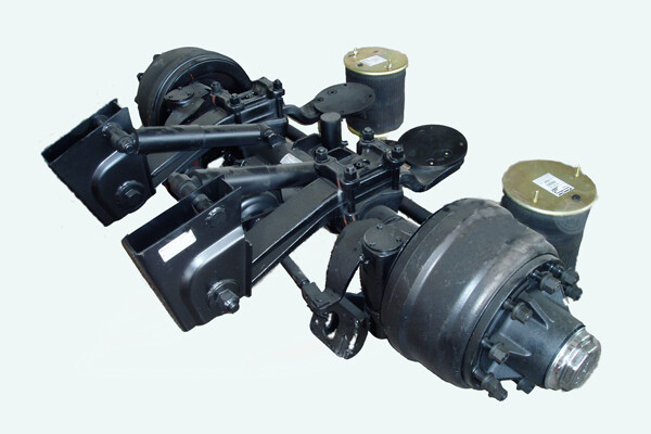12-ton self-steering axle and air suspension assembly - air chamber lowering 12-ton self-steering axle and air suspension assembly - air chamber lowering