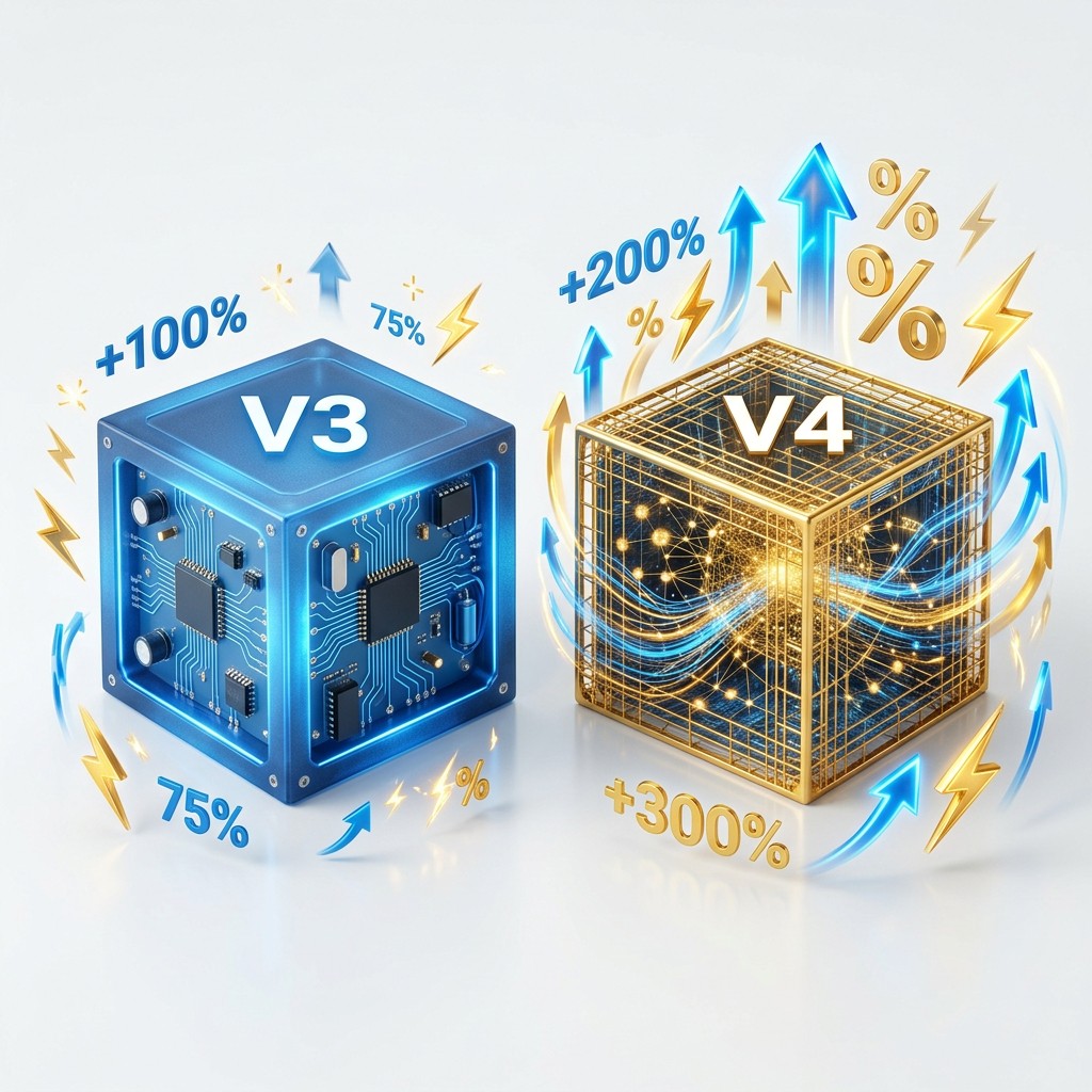 DeepSeek V4和V3区别对比详解：架构、性能、成本、场景全方位测评