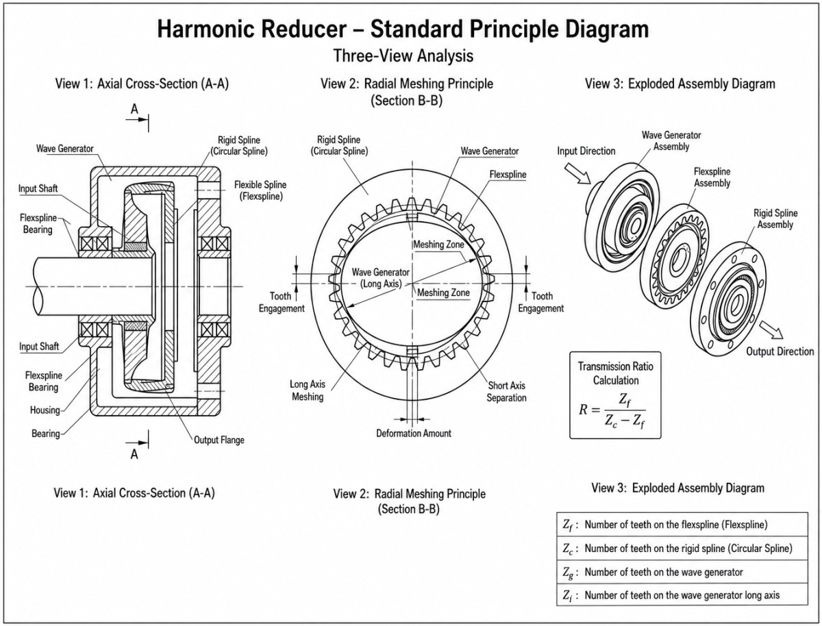 Harmonic Drive 减速机的柔轮传动及低背隙架构