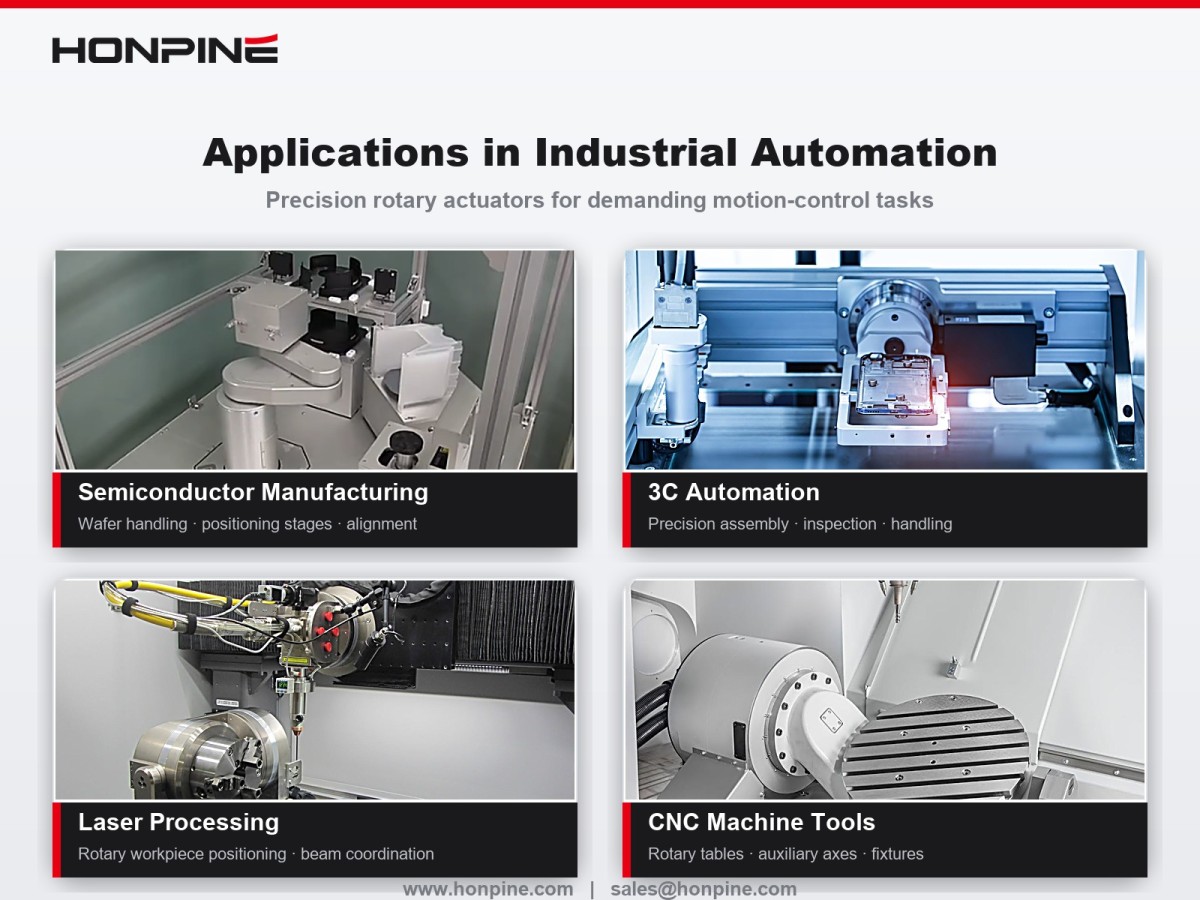 rotary actuators for semiconductor 3C automation laser processing and CNC machine tools