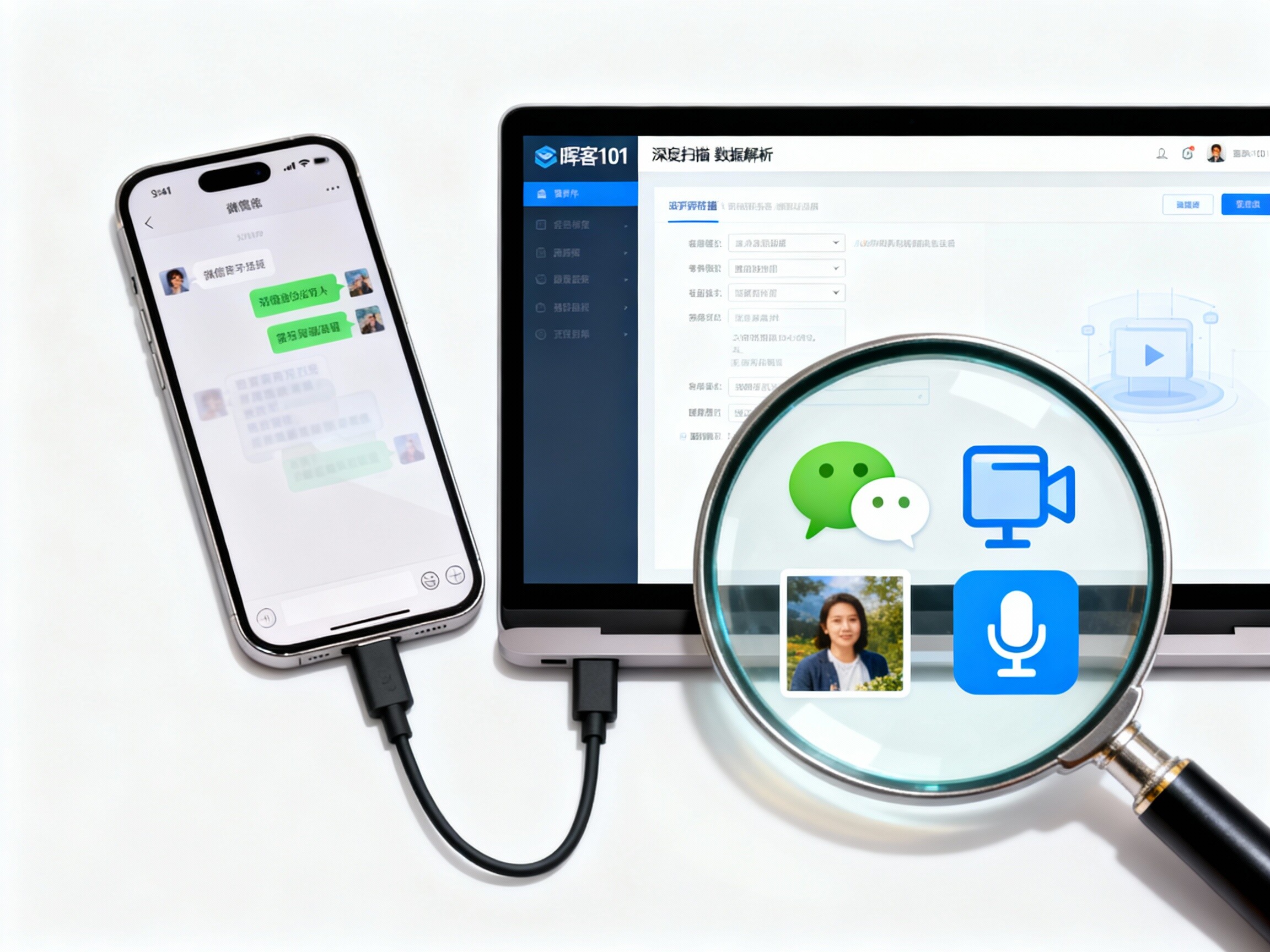 常德微信聊天记录恢复｜专业数据恢复服务｜晖客101取证软件 