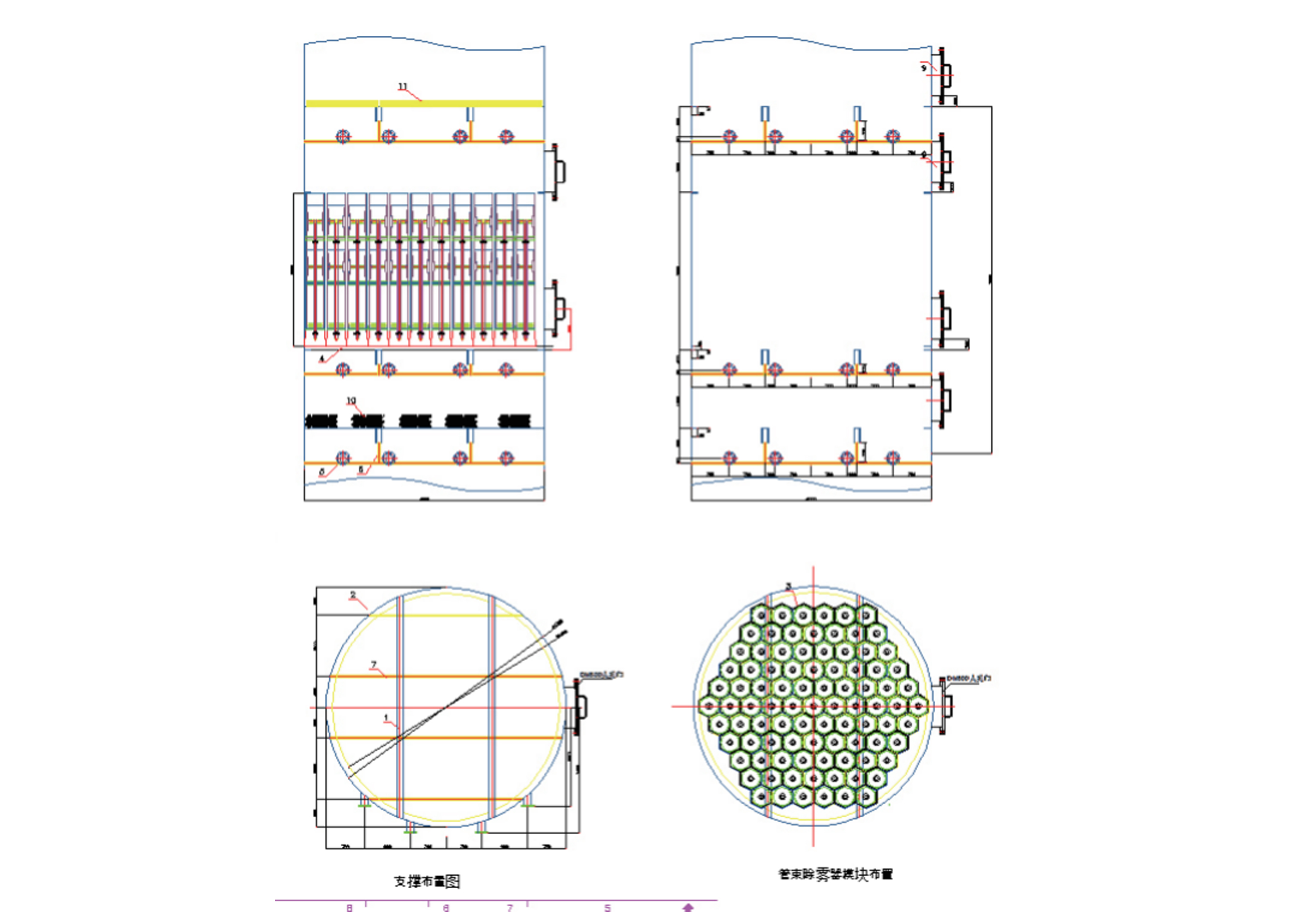 High efficiency tube bundle dust collector