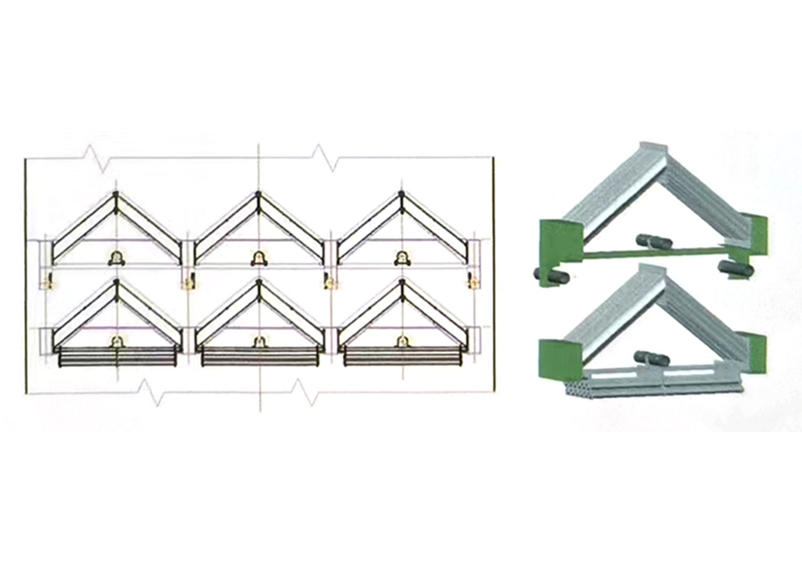 Tube + ridge + blade, etc.