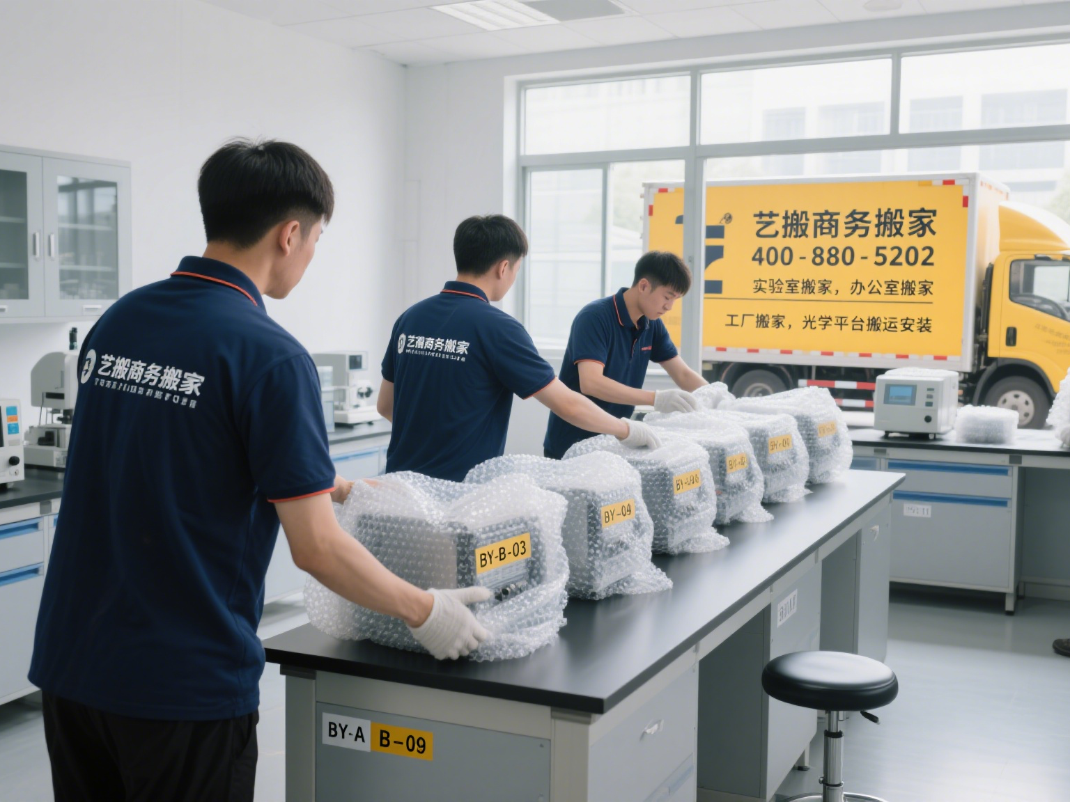 南京艺搬跨省搬迁案例:集团总部设备无损运输全程保障