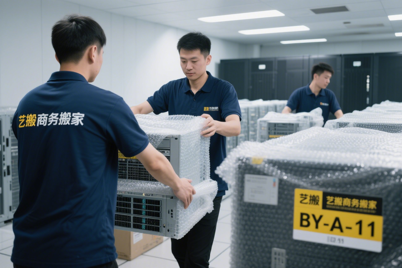 艺搬商务搬家 艺搬团队机房包装