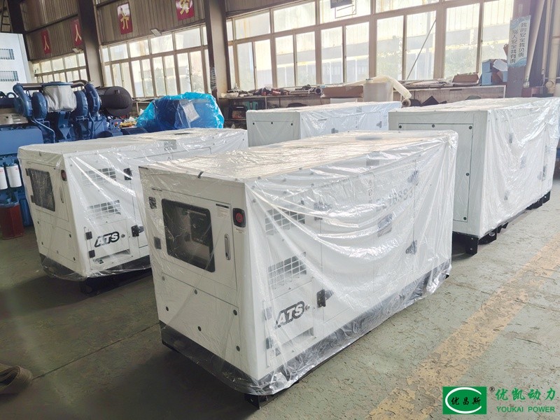 Photo (3) Bulk Delivery | A Batch of White Generator Sets Is Fully Prepared and Awaiting Pickup