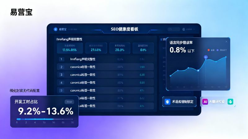 Как выбрать поставщика услуг по созданию сайтов для внешней торговли? Оценка по трем критериям: панель SEO-здоровья, процент ошибок синхронизации многоязычного контента, доля времени разработки