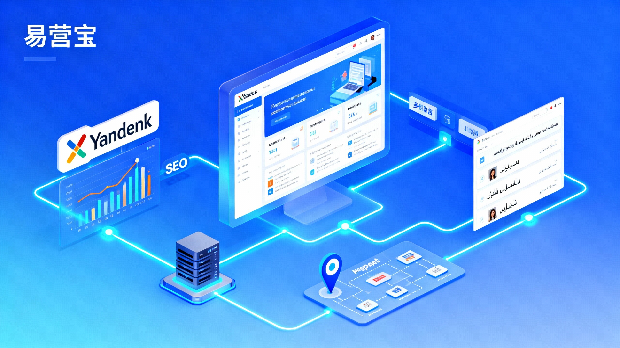Поддерживает ли Yingbao Smart Website Builder оптимизацию для Yandex SEO? Практическое тестирование его многоязычных шаблонов, генерации карты сайта и адаптируемости к местоположению сервера.