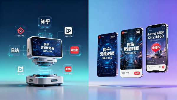 多平台分发解决方案宣称‘一键同步’，但知乎和B站的封面尺寸规范完全不同